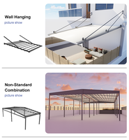 Pergola PVC Extérieure en Aluminium avec Toit Rétractable, Store Ban Motorisé Électrique Pliant et Automatique, Étanche pour Terrasse, Pare-Soleil