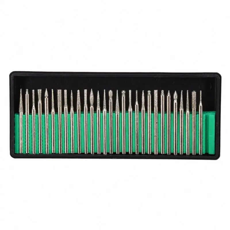 30pcs/set diamond manicure drill bits wholesale steel carbide nail drill bits