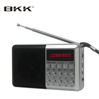 Radio FM portable de fabrication chinoise, best-seller, avec écran, haut-parleur intégré, batterie rechargeable, prise en charge de la carte TF, fréquence 87-108 MHz