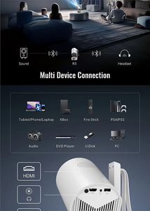 Proyector de cine en casa inteligente Mini1080P, <span class=keywords><strong>port</strong></span>átil, con 800 diodos luminosos Ansi, puerto de carga USB, compatible con 4K, fiesta al aire libre - Product Image 5