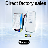 Interrupteur intelligent RF sans fil 4 canaux 10A de haute qualité, portée 30m, alimenté par batterie 220V pour éclairage LED et luminaires de plafond en cristal