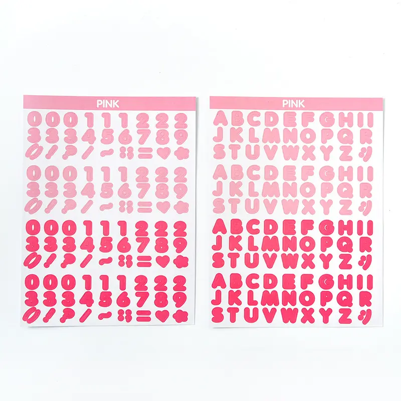 Custom Design Logo PVC Transparent Pink Kiss Cut Laptop Phone Decorative Cute Cartoon Anime Journal Stickers DIY Sheet Printing
