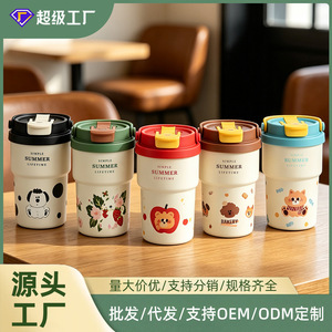 Dual Drink Insulated Cup 450ml Stainless Steel With Ceramic Inner Liner Portable Travel Coffee Mug - Product Image 3