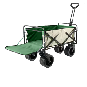 2025 katlanabilir aile vagon Camping siyah bej römork ile sıcak açık arabası tankı tekerlekler için kamp plaj bahçe programı - Product Image 1
