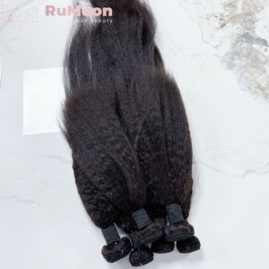 Lots de <span class=keywords><strong>Cheveux</strong></span> Bruts Kinky Straight Yaki en Gros, Prix d'Usine, Extensions de <span class=keywords><strong>Cheveux</strong></span> Vierges Brésiliens Remy pour Tissage - Product Image 5