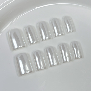 <span class=keywords><strong>Uñas</strong></span> postizas acrílicas 3D de pato, cortas y cuadradas, hechas a mano, 10 unidades, de diseño, <span class=keywords><strong>para</strong></span> aplicación fácil, al por mayor - Product Image 2