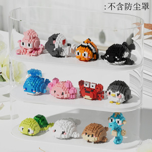 I Micro mattoni educativi del mondo del mare impostano animali fai da te Mini blocchi di costruzione di organismi marini giocattoli impilabili in plastica per età 5-7 anni - Product Image 2