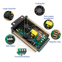 Fuente de Alimentación Conmutada AC-DC para Exteriores, Nueva, Impermeable IP43, 60W-700W, 12V, 10A