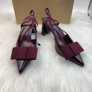 Sandalias de Tacón Ancho con Punta Puntiaguda y Decoración de Lazo para Mujer, Zapatos de Tacón Casual de Verano para Dama, Cómodos y de Calidad - Product Image 2