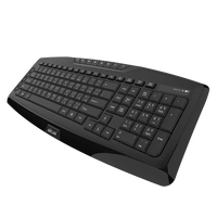 Teclado Multimedia con Cable Aikun KB2920 USB con 13 Teclas M.M., Teclado Ultra Plano y Delgado de Tamaño Completo para Oficina en Casa
