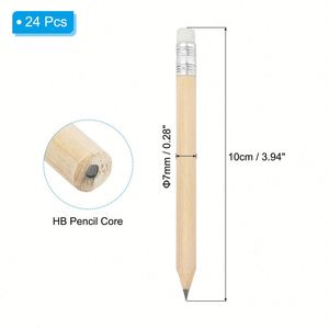 Lápices de Golf Personalizados con Logotipo, Precio Bajo al por Mayor, Mini Lápices Redondos de Madera Natural con Borrador, Fáciles de Agarrar, Lápices Estándar - Product Image 4