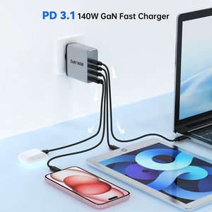 Tommox Wholesale 140W 100W Multi Port <strong>Charger</strong> Type C <strong>Charger</strong> Fast Charging For 100w Usb C Fast <strong>Charger</strong> MacBook Ipad Tablet - Product Image 2