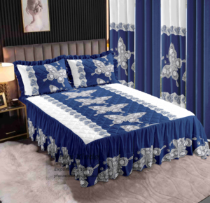 Listo para Enviar: Juego de 7 Piezas de Cubrecama Acolchado Tamaño King con Cortinas, Cubrecama de Lujo, Juego de Sábanas, Precio al por Mayor - Product Image 2