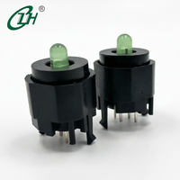 Interrupteur à bouton-poussoir momentané DIP à trou traversant, en laiton, éclairé par LED, 1NO, avec capuchon rouge et vert, pour appareils électroménagers - Vente en gros