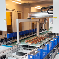 Lini produksi untuk mesin pembuat baterai paket Ion Lithium otomatis perakitan modul prisma Lifepo4 peralatan manufaktur