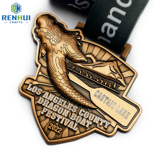 Medallas de Oro de Aleación de Zinc de Alta Calidad con Diseño de Fábrica, Medalla de Maratón con Cinta y Logotipo Personalizado - Product Image 3