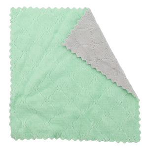 เชฟซีซั่นโชว์ ผ้าเช็ดจาน 25x25 ซม. ผ้าขนแกะปะการังหนาพิเศษ ซึมซับน้ำได้ดี ผ้าทำความสะอาดห้องครัว สีพื้น - Product Image 1