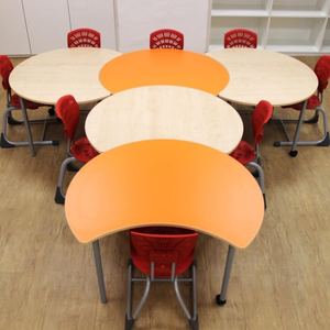 Mesa de Actividades y Colaboración para Estudiantes Universitarios con Altura Ajustable en 3 Niveles - Product Image 6