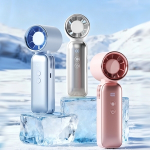 IMYCOO High Speed Portable Digital Display Ice Cooling Rechargeable Hand Fan Wholesale Personal Battery USB Mini Handheld Fan