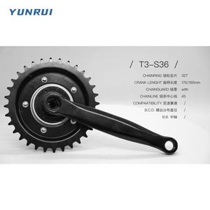 Juego de Bielas de Bicicleta de Alta Calidad de 170 mm y 32T <span class=keywords><strong>para</strong></span> CNC BCD 144, Negro, Cuadrado, Cónico, Accesorio <span class=keywords><strong>para</strong></span> Bicicleta de Pista - Product Image 3