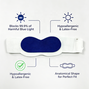 Cache-œil respirant de qualité supérieure pour thérapie par la lumière bleue pour nouveau-nés, stérilisé, avec conception élastique pour le traitement de la photothérapie infantile - Product Image 4