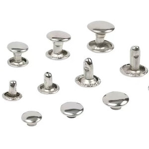 8x6 8x7 8x8 8x9 8x10 8x11 8x12 Rivets double face argent double capuchon rivet pour sacs en cuir sacs fourre-tout et portefeuille - Product Image 1