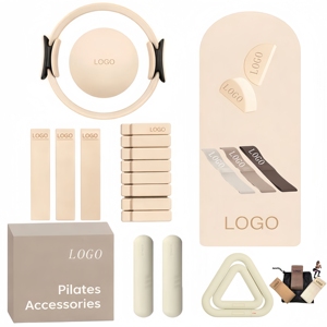 CZFIT - Juego de Bandas de Resistencia para Pilates con Logotipo Personalizado OEM, Tapete de Yoga de Goma PU, Bandas de Tela para Glúteos, Kit de Yoga y Pilates - Product Image 1