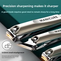 Coupe-ongles portable en acier au carbone pour la maison, coupe-ongles incliné, lime à ongles, pince à ongles, outil à ongles, kit de manucure avec étui
