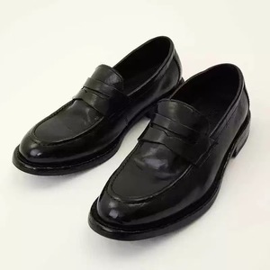 Mocasines de Hombre de Cuero Genuino Negro con Punta Redonda, Antideslizantes, con Suela de Goma, para Todas las Temporadas - Product Image 6