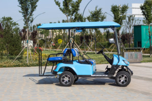 Voiture de golf électrique WELIFTRICH bleue, 3-4 places, avec toit et pare-brise, design imperméable, vitesse de 30 km/h, autonomie de 90 km, pour utilisation en extérieur - Product Image 4