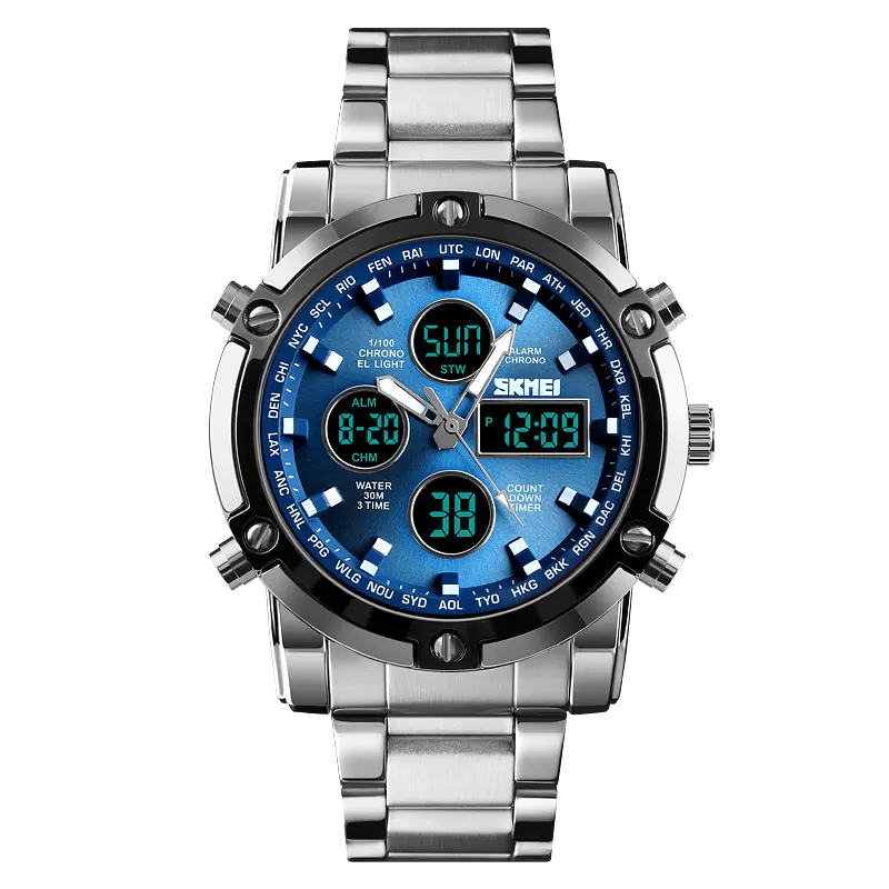 Skmei 1306 Stainless Steel Watch Jam Tangan Pria Waterproof Wristwatches Mens Luxury Watches