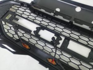 <span class=keywords><strong>Calandre</strong></span> frontale en fibre de carbone, accessoire de course à motifs noirs et gris, pour <span class=keywords><strong>Ford</strong></span> ecossport 2014 — 2018 conversion au Style F150 - Product Image 2