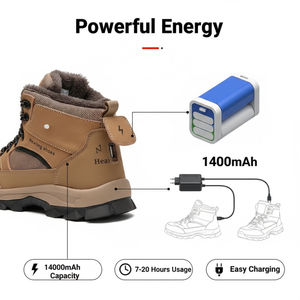 Zapatos inteligentes con calefacción y calentamiento para exteriores, para hombre y mujer, con carga móvil (usables durante 20 horas de forma continua) - Product Image 1