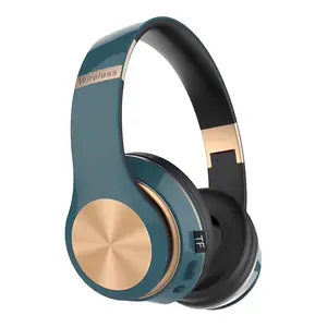 ใหม่ T5ชุดหูฟังพับชุดหูฟังไร้สายเพลง FM กีฬาวิ่งเบสสเตอริโอเสียงยกเลิกชุดหูฟัง2021