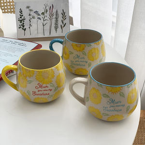 Taza de Cerámica Pintada a Mano con Diseño de Crisantemo, Regalo para el Día de la Madre, Taza con Diseño de Puntadas para Mamá - Product Image 5