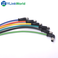 M12 x codage 4 8 14 24 broches 2p connecteur mâle fil câble 12v médical plastique rapide ped automobile étanche connecteur électrique