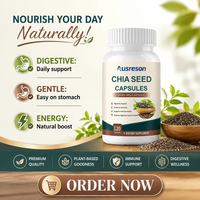 Extrait de graines de chia marque privée, collagène protéiné, brûleur de graisse amincissant, supplément OEM en gros, capsules de graines de chia en vrac