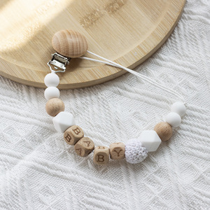 Chaîne de sucette en bois de hêtre anti-chute de style nordique INS, produits pour bébés et nourrissons pour le commerce extérieur Amazon - Product Image 6