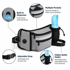 Borsa <span class=keywords><strong>per</strong></span> Snack <span class=keywords><strong>per</strong></span> <span class=keywords><strong>Cani</strong></span>, Marsupio Multifunzione in Nylon <span class=keywords><strong>per</strong></span> Addestramento all'Aperto, Borsa <span class=keywords><strong>per</strong></span> Alimentazione Addestratore di Animali Domestici, Può Contenere Snack e <span class=keywords><strong>Premi</strong></span> - Product Image 3
