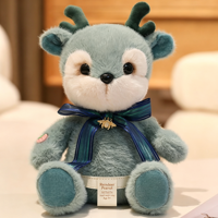 Élan de Noël en peluche personnalisé de haute qualité avec nœud papillon, emballage sur mesure, idéal comme cadeau