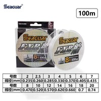 Ligne de pêche tressée Seaguar FXR eau salée 100M 150M 200M pour la pêche en lac et en rivière