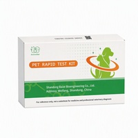 Kit de test rapide de dépistage de la santé des animaux de compagnie, sachet individuel, facile à utiliser, cassette de test pour animaux avec écouvillon et diluant