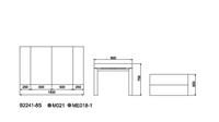Table console moderne B2241-8S extensible en bois pour salle à manger, bureau ou chambre à coucher Mobilier de salle à manger polyvalent