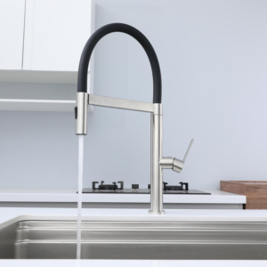 Grifo de Cocina Moderno de Acero Inoxidable de un Solo Orificio con Válvula Cerámica Flexible para Agua Fría y Caliente, Instalación en Encimera, Directo de Fábrica - Product Image 6