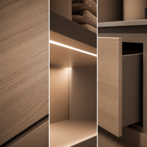 Armoire <span class=keywords><strong>de</strong></span> chambre à coucher moderne en bois avec tiroirs et miroir, armoire <span class=keywords><strong>de</strong></span> rangement à 4 portes, meubles <span class=keywords><strong>de</strong></span> chambre à coucher pour la maison et l'hôtel - Product Image 6