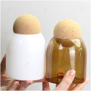 Hộp đựng nến trống cao cấp 250ml 500ml, lọ nến thủy tinh màu hổ phách trắng, nến thơm đậu nành, thủy tinh borosilicate có nắp cầu. - Product Image 5