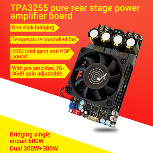 ZK-3002 TPA3255 saf arka seviye dijital ses amplifikatörü kurulu 300W x2 köprülü Mono 600W ses AMP güç amplifikatörü modülü - Product Image 2