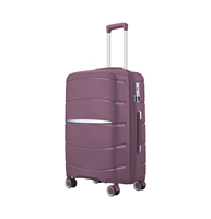 Valise à roulettes d'affaires en PP rigide, durable, avec fermeture éclair TSA, pour la vente au détail et en gros