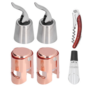 Tapones para Botellas de Champán de Acero Inoxidable con Silicona de Grado Alimenticio, Reutilizables, Aptos para Cava y Vino Espumoso - Product Image 2