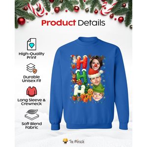 Suéter Navideño Personalizado con Foto, Sudadera Unisex para Adultos, Tejida, de Manga Larga, Regalo Navideño - Product Image 2